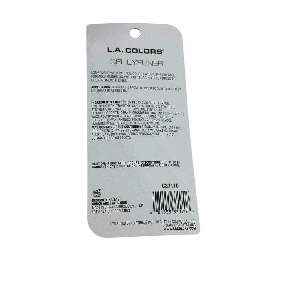LA COLORS gel eyeliner pencil FLASH WHITE‎ C37170